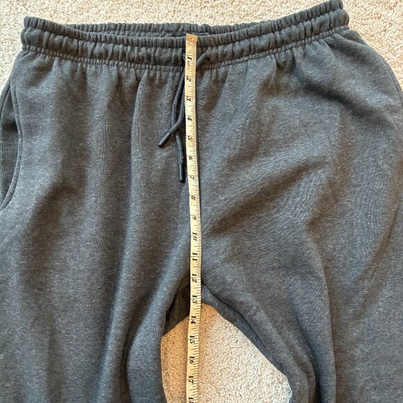 Fleece Straight Leg Loose Sweatpants with Pockets Charcoal Gray - Picture 9 of 11